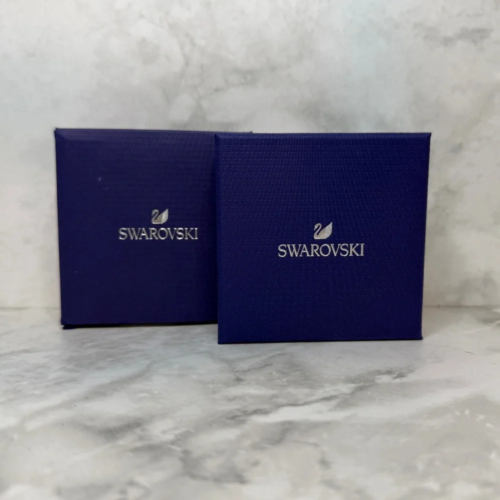 Authentic Swarovski Jewelry Box Set – Blue Box with Tags (Empty}